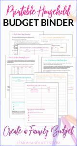 Household Budget Worksheet Free Printable