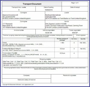 Imo Dangerous Goods Declaration Word Format