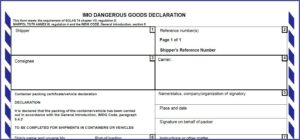 Imo Multimodal Dangerous Goods Form Instructions