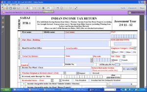 Income Tax E Filing Format
