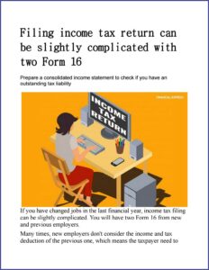 Income Tax Filing Form 16