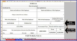 Income Tax Return Filing Format In Excel