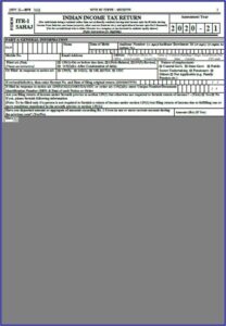 Income Tax Return Form 2020 21 Pdf