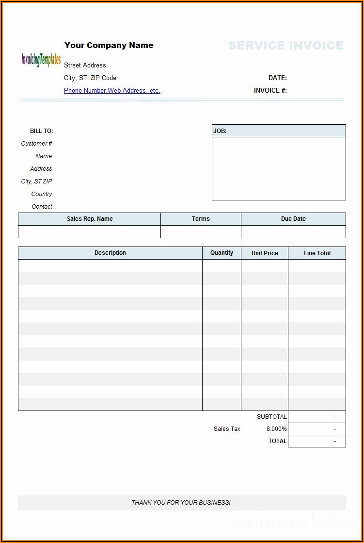 Independent Contractor Invoice Template Free