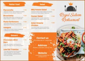 Indian Menu Design Templates Free Download