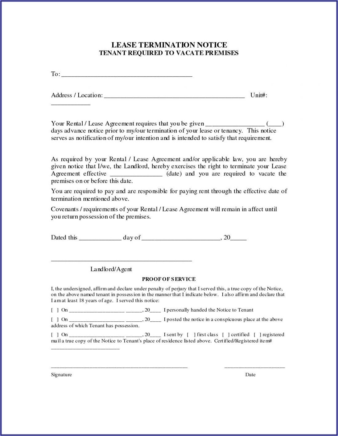 Landlord And Tenant Contract Sample