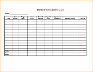 Ledger Sheet Template