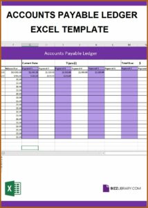 Ledger Sheet Template Excel