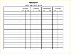 Ledger Sheet Template Free