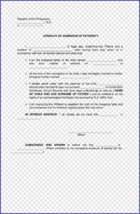 Legal Form Affidavit Of Heirship