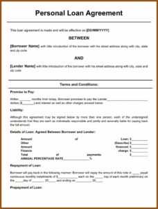 Loan Agreement Template Free Download