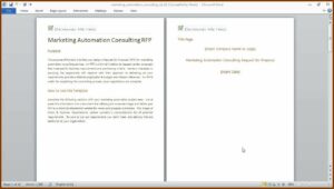 Marketing Automation Rfp Template