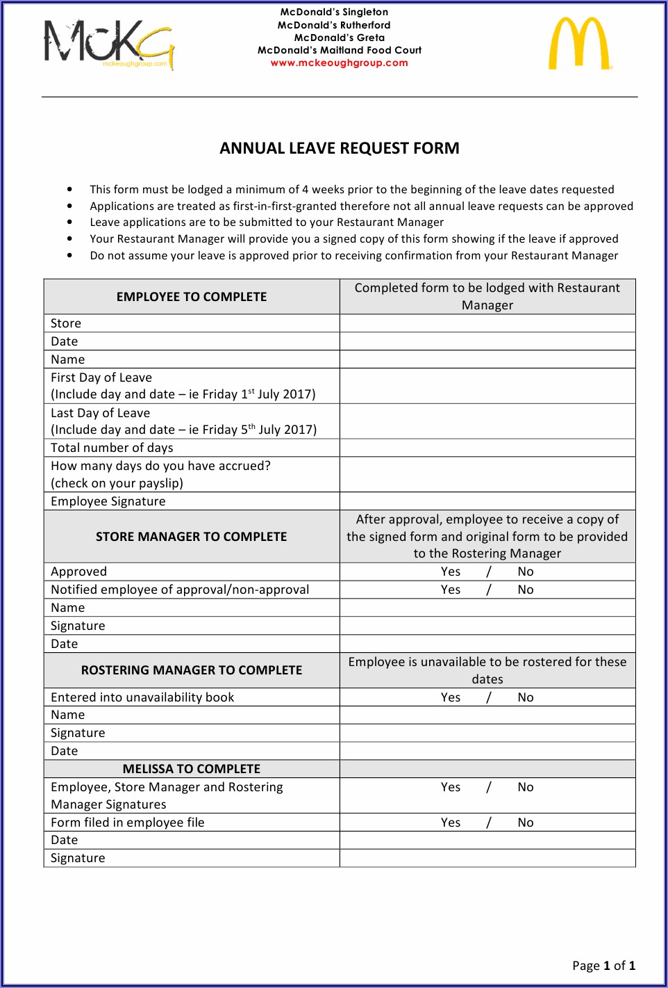 Mcdonalds Application Form Answers