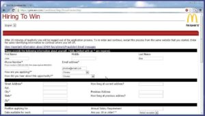 Mcdonalds Application Form Print Out