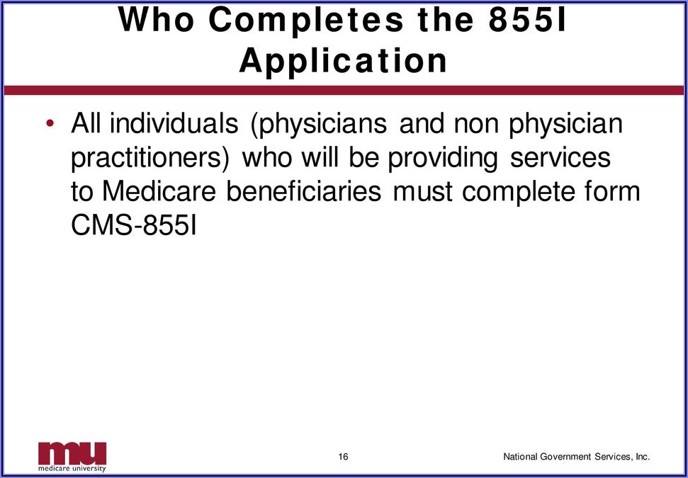 Medicare Enrollment Form 855r