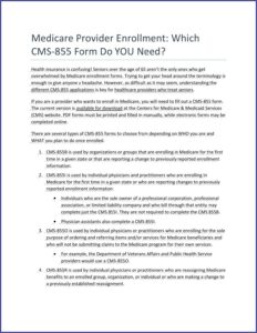 Medicare Enrollment Forms For Providers