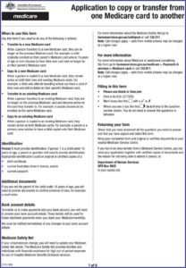 Medicare Enrolment Application Form Australia