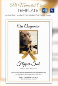 Memorial Card Templates Free