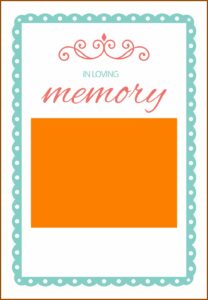 Memorial Cards Templates Free Downloads