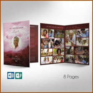 Memorial Pamphlet Template Word