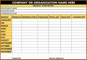 Monthly Budget Report Template Excel