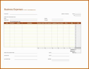 Monthly Expenses Report Template Excel