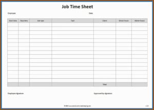 Monthly Timesheet Template Free Download