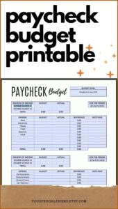 Paycheck Budget Template Pdf