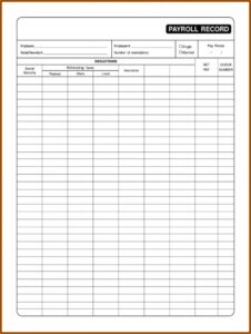 Payroll General Ledger Template