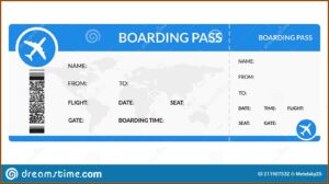 Pretend Plane Ticket Template