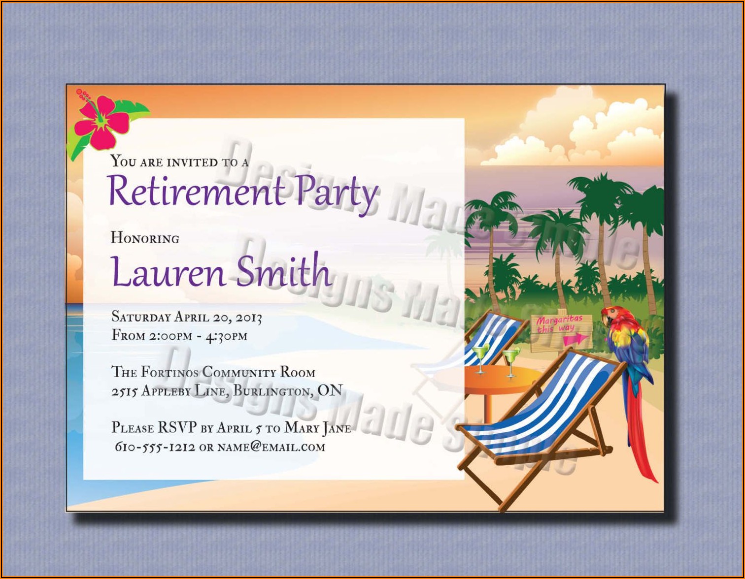 Printable Free Retirement Party Flyer Templates For Word