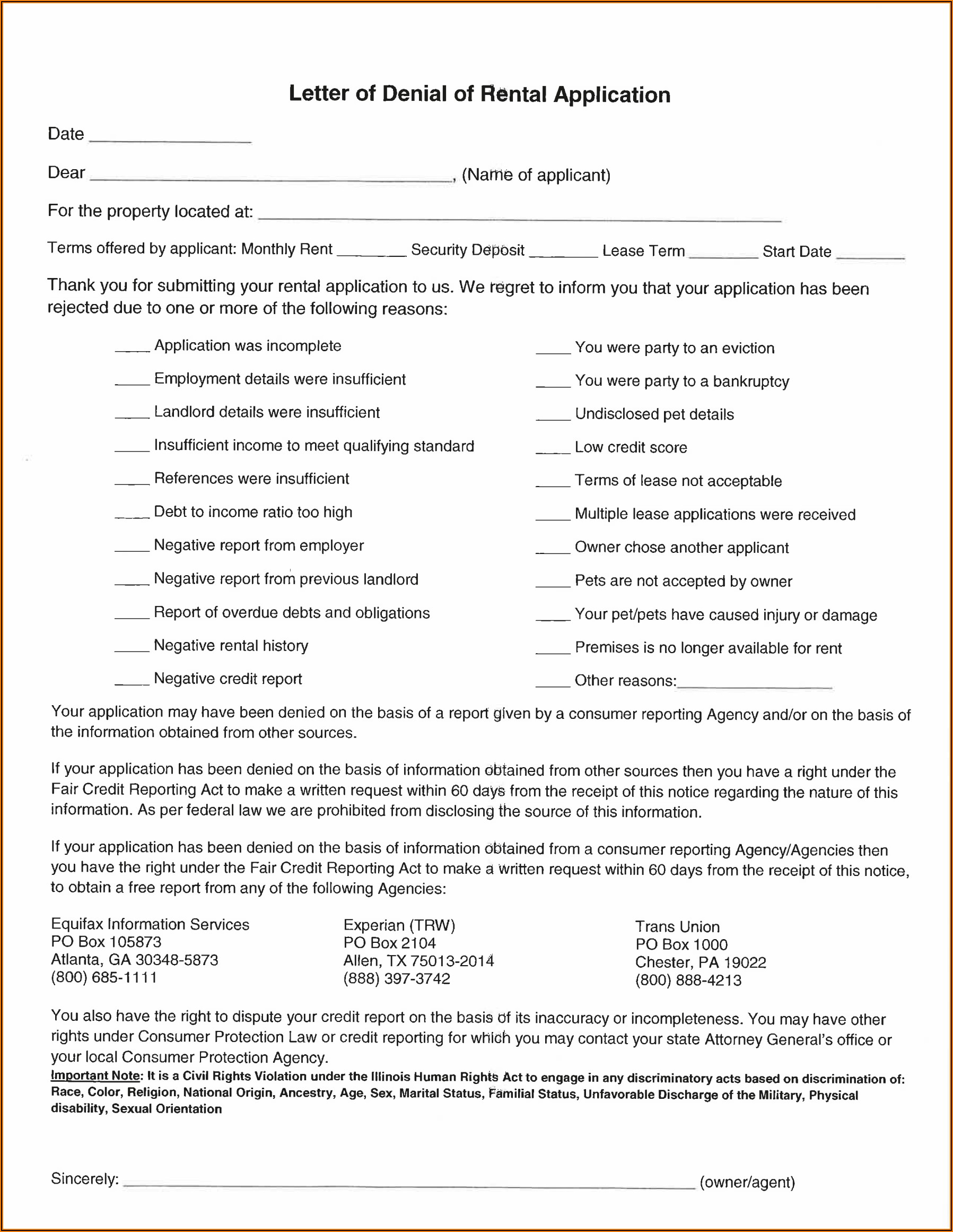 Rent Contracts Templates