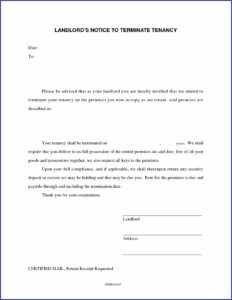 Rent Landlord And Tenant Agreement Letter Sample