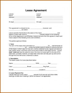 Rent To Own Home Contracts Templates