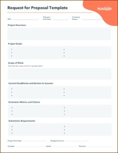 Request For Proposal Template Microsoft Word