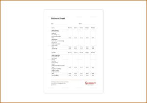 Restaurant Balance Sheet Template Excel