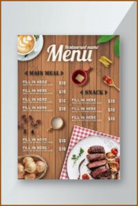Restaurant Menu Design Templates Free Download Word