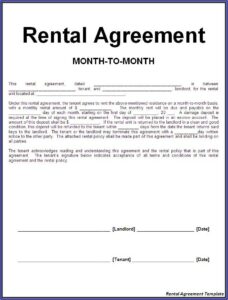 Sample Agreement Letter Between Landlord And Tenant