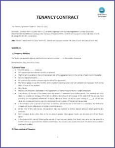 Sample Contract Agreement Between Landlord And Tenant