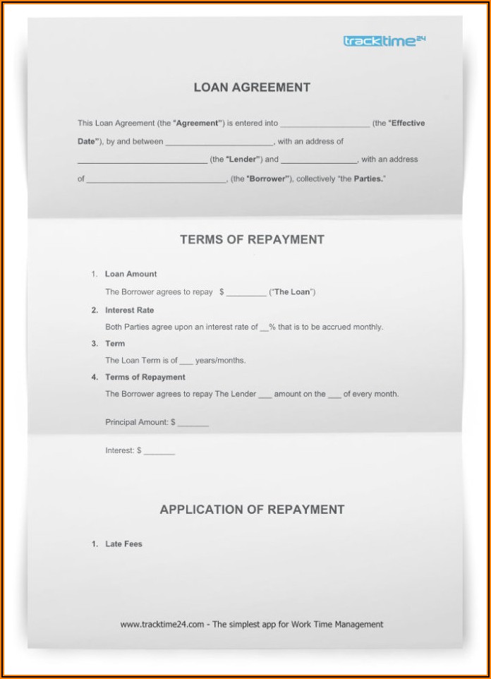 Simple Loan Agreement Template South Africa Free