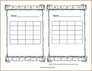 Sticker Reward Chart Template