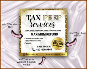 Tax Prep Flyer Template