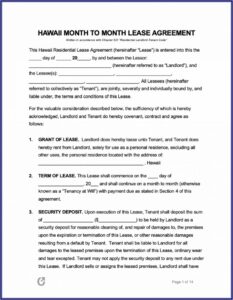 Texas Month To Month Lease Agreement Pdf