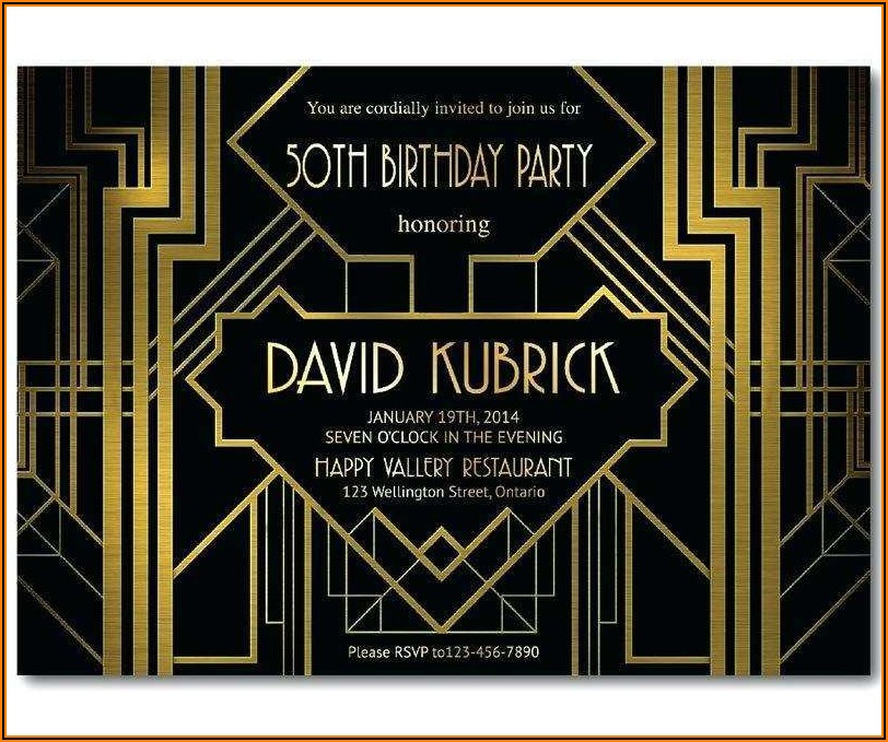 The Great Gatsby Invitation Template