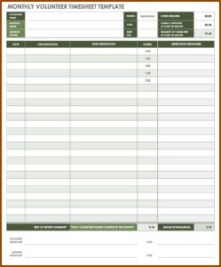 Timesheet Template Excel Free Download