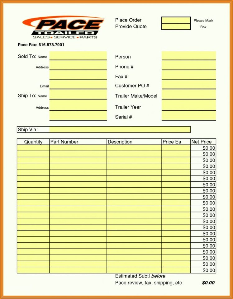 Transport Invoice Template Word