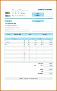Tutoring Invoice Template Uk