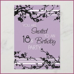 18th Birthday Invitation Card Design For Debut