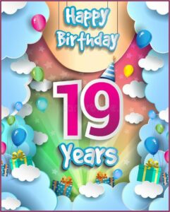 19th Birthday Invitation Card