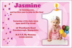 1st Birthday Invitation Card For Baby Girl Online